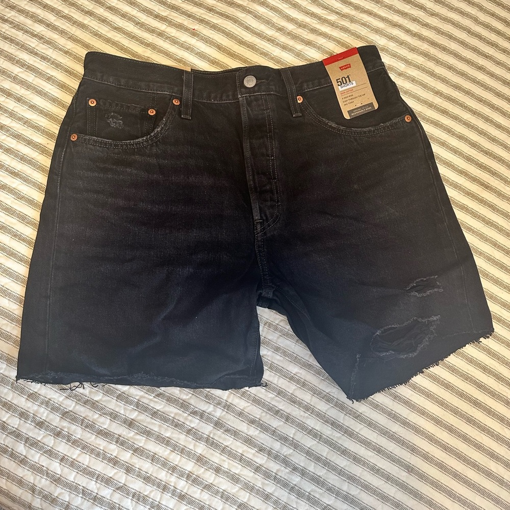 Levi’s 501 black denim shorts!